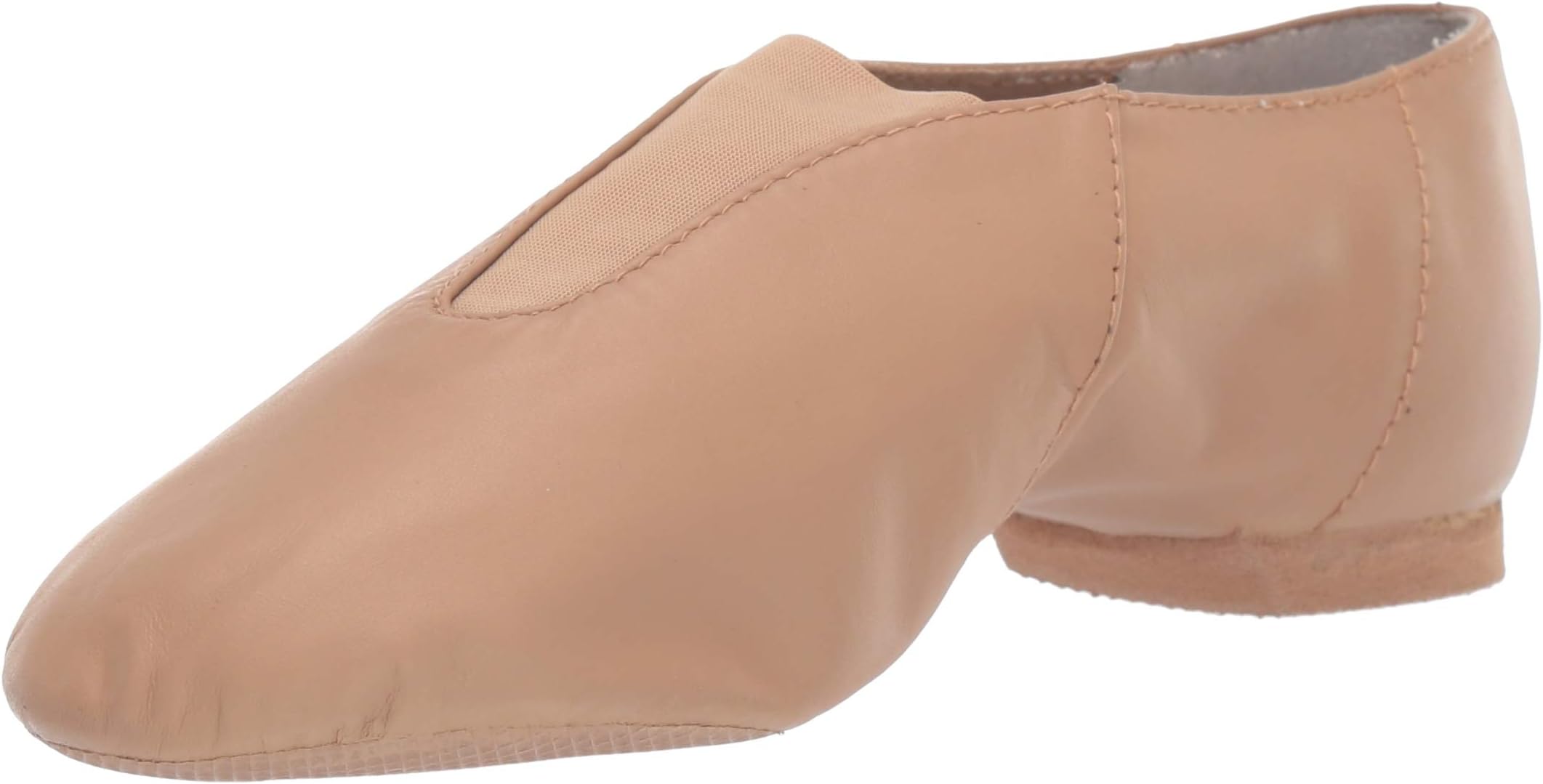 Dance Jazz Women Shoes Super Jazz Leather with Strong Elastic Slip On, High Durability, Neoprene stretch satin, Rubber Split Sole Leather, Dancing Shoe