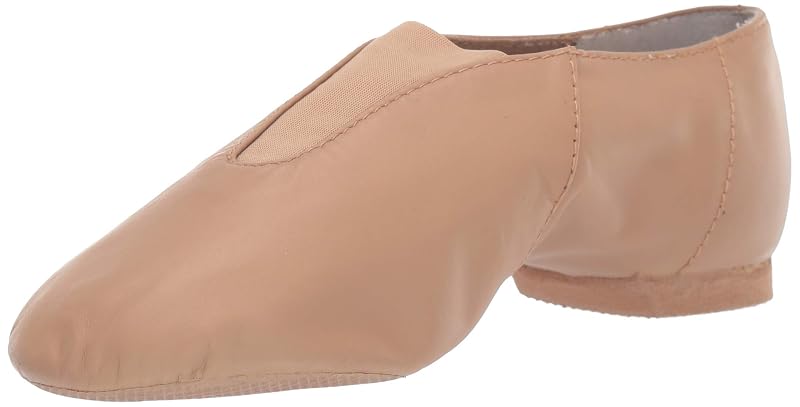Bloch Girls Super Jazz Leather Slip-On Split Sole Jazz Dance Shoes for Kids 6 Tan