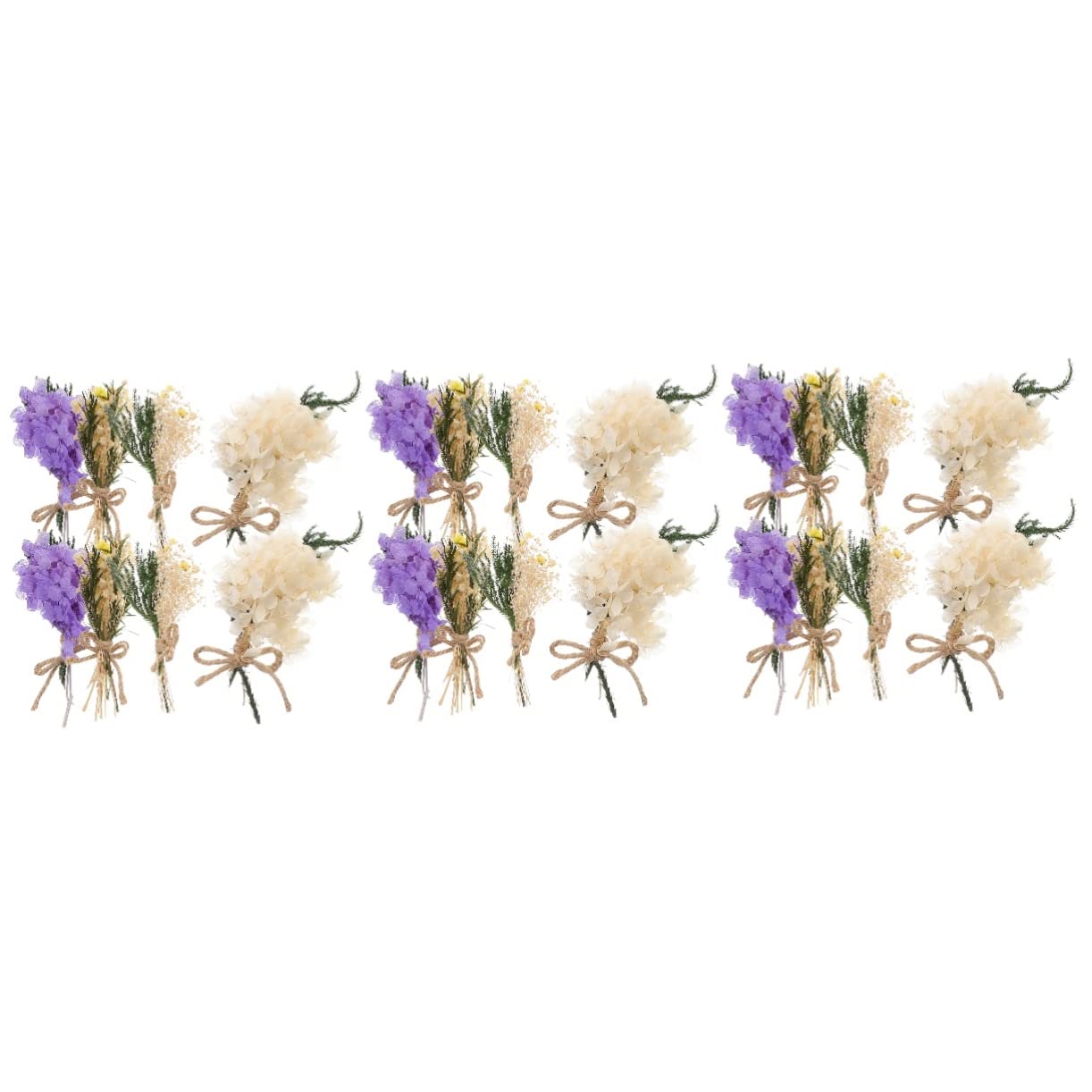 ABOOFAN Lot De 3 Mini Bouquets De Fleurs Séchées 8 Bouquets Décorations Polyvalentes pour Mariage Salon Accessoires De Photographie