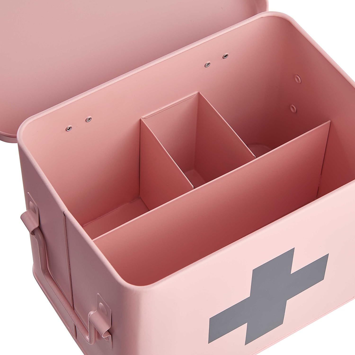 BUTLERS Medikamentenbox mit herausnehmbaren Fach MEDIC L22 x B16cm x H16 cm | Aufbewahrung und Organisation von Medikamenten | erste Hilfe Kasten und Hausapotheke