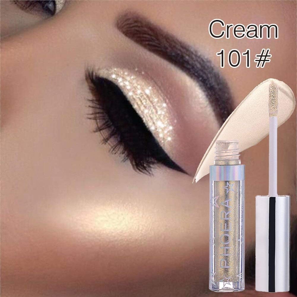 Sombra de ojos con purpurina Maquillaje líquido brillante colores brillantes lápiz lápiz brillante duradero impermeable brillante pigmentos metálicos pigmentos metálicos (A101)
