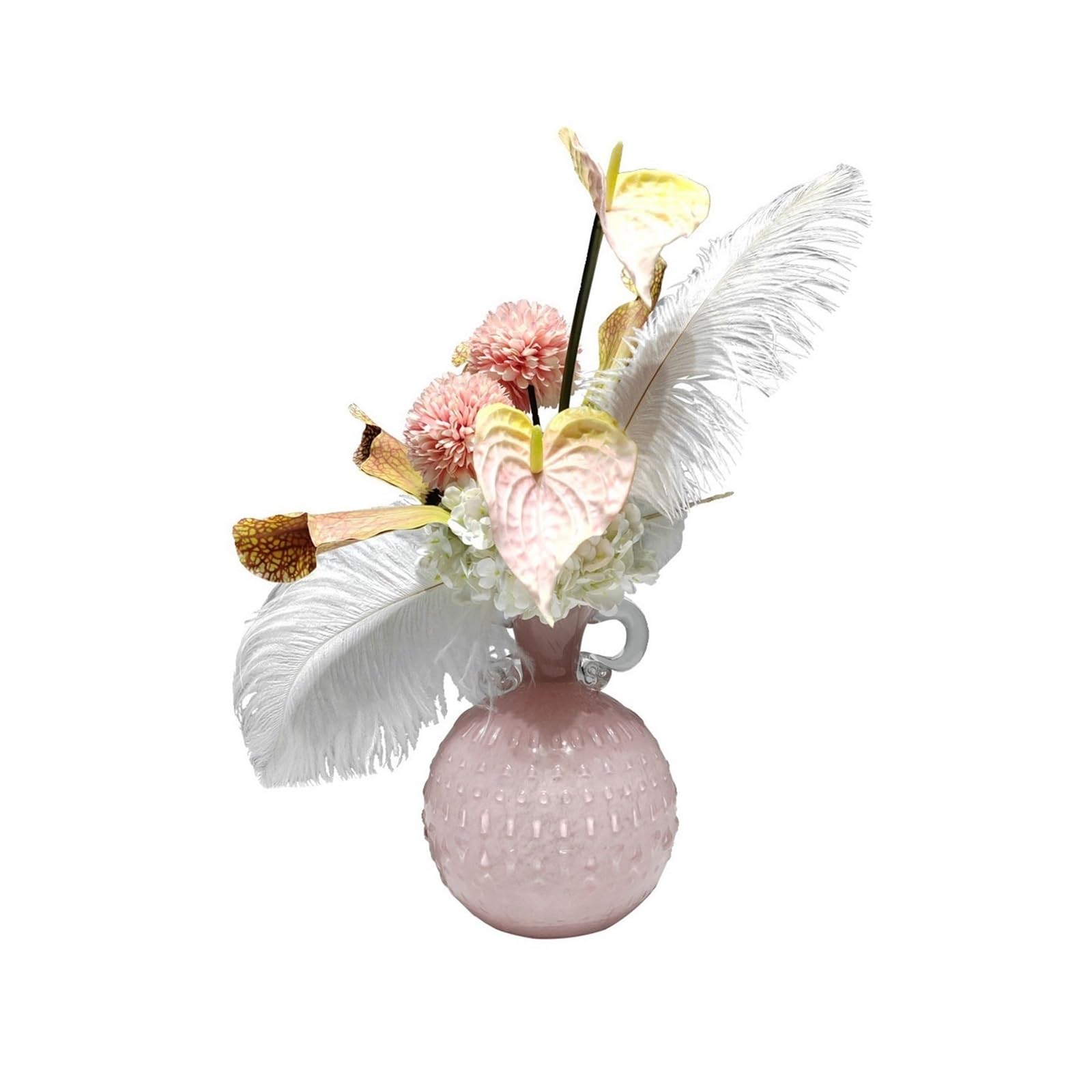 K5C7S3W9D6 Faux flowers Light Luxury Glass Vase Flower Arrangement Bedroom Simulation Decoration Bouquet Wedding Party Table Decorations Wedding Decoration