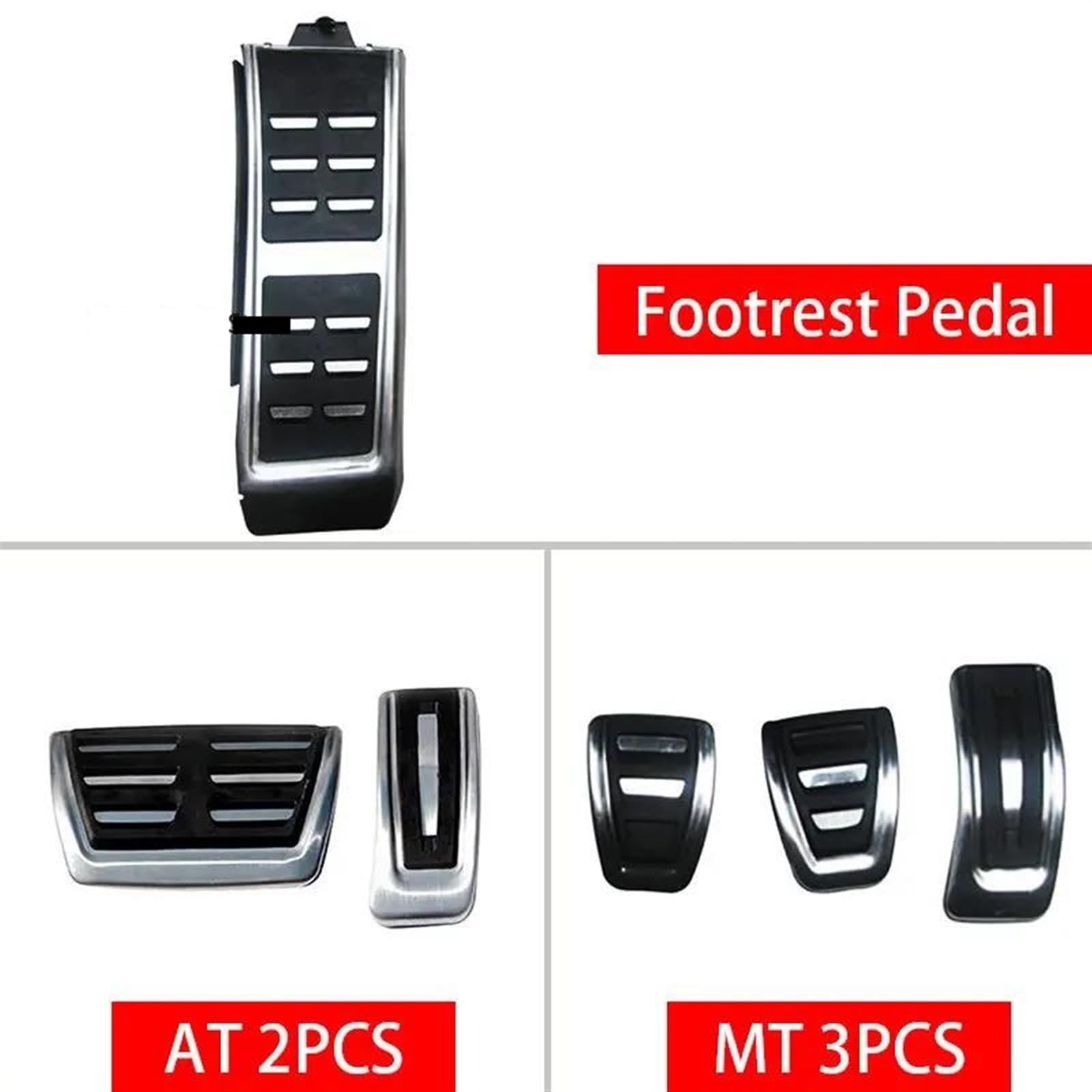 Copri Pedali Auto Per Per A6 C6 C7 C8 2004-2022 Pedali Auto Copertura Acceleratore Carburante Freno Restfoot Parti Copertura Pedale Antiscivolo Acciaio Inossidabile Pedali Di Acceleratore Freno(4 pcs)
