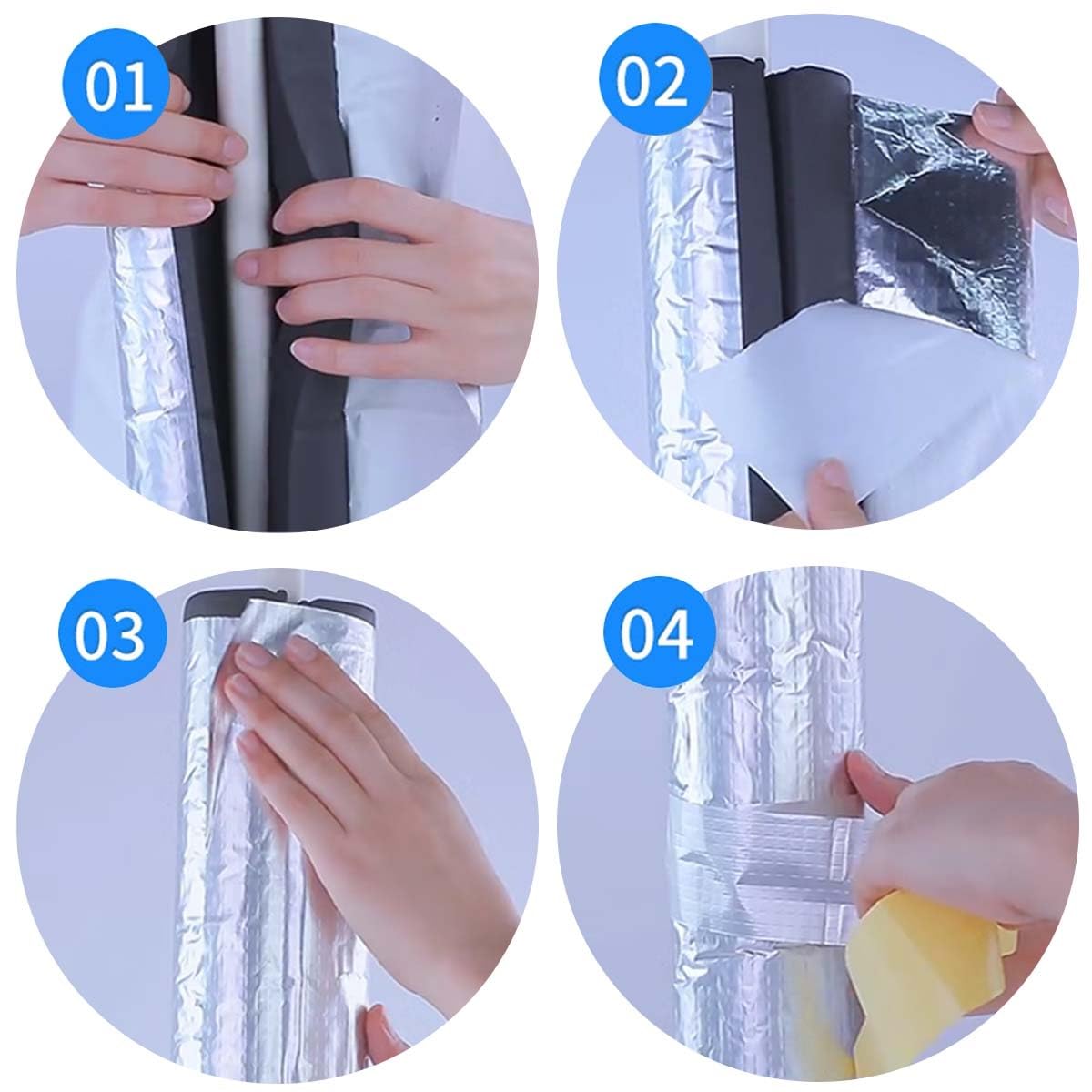 Tubo Isolante Termico Per Tubi, Guaina di Isolamento per Tubi, Diverse Taglie, Ideale per Tubi di Diametro di 16-219mm,Utilizzato per Tubi dell'Acqua Fredda e Calda((ID)219MM x (TK)30MM x (L)0.95M)