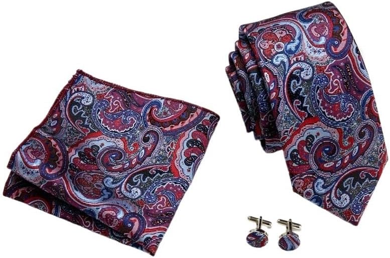 Korean casual tie men's polyester pocket square cufflinks set