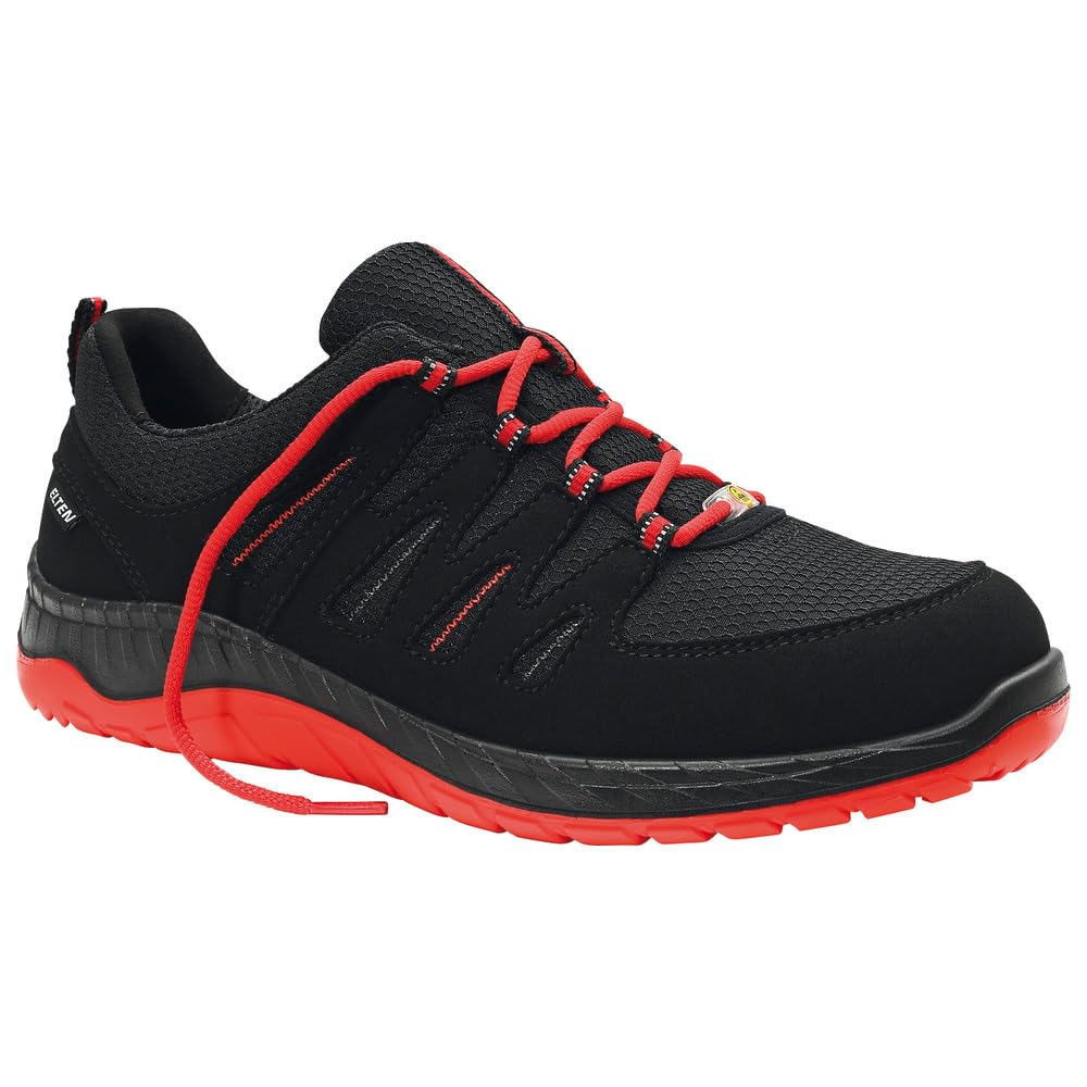 ELTEN Maddox Black-Red Low ESD S3 Zapato industrialUnisex Adulto