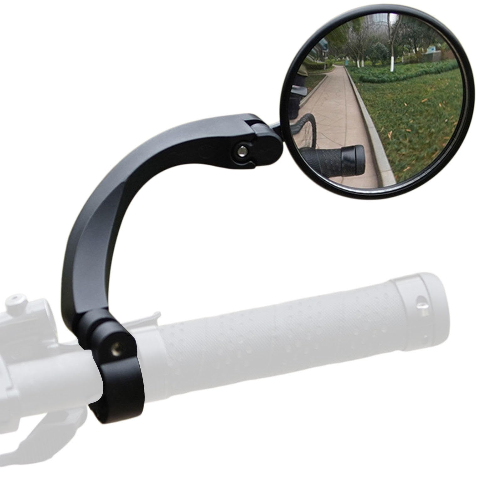 2er-Pack Lenker-Fahrradspiegel um 360 Grad Verstellbarer, Drehbarer Fahrradspiegel Weitwinkel-Fahrradspiegel Fahrrad-Rückspiegel, Konvexer Spiegel für Mountainbike, Rennrad, Schwarz