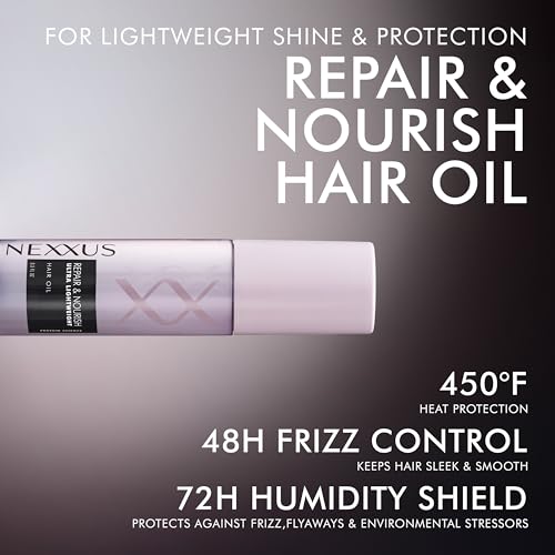 Image of Nexxus Styling Hair Care Hair Oil Repair & Nourish Ultra Lightweight Hair Oil, Powered by STYLEPROTECT Technology, 4 Fl Oz (Pack of 6)