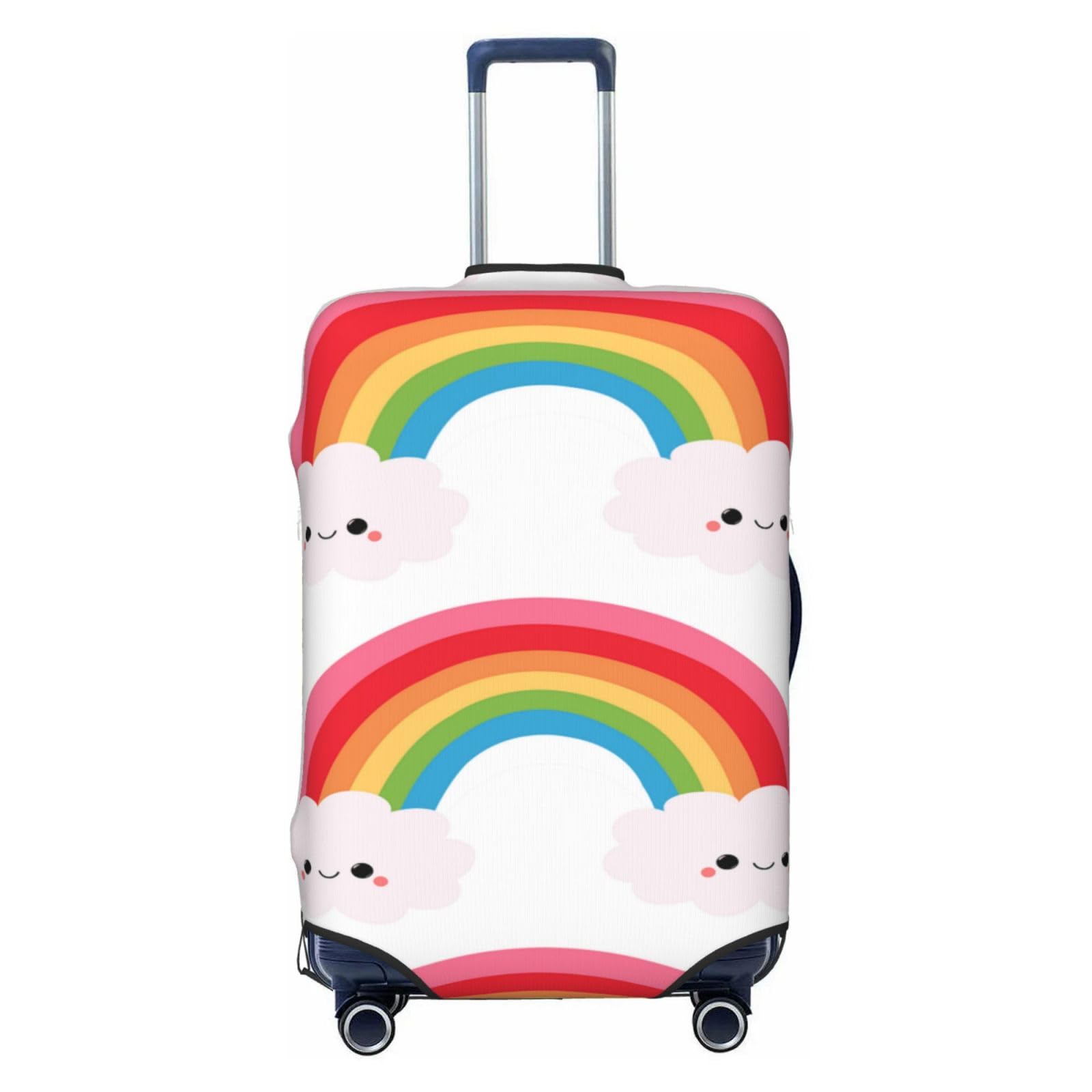 VAGILO Small Rainbow Suitcase Cover â€“ Durable And Dustproof Travel Bag Cover â€“ Scratch-Resistant Baggage Shield Ultimate Reusable Airport Luggage