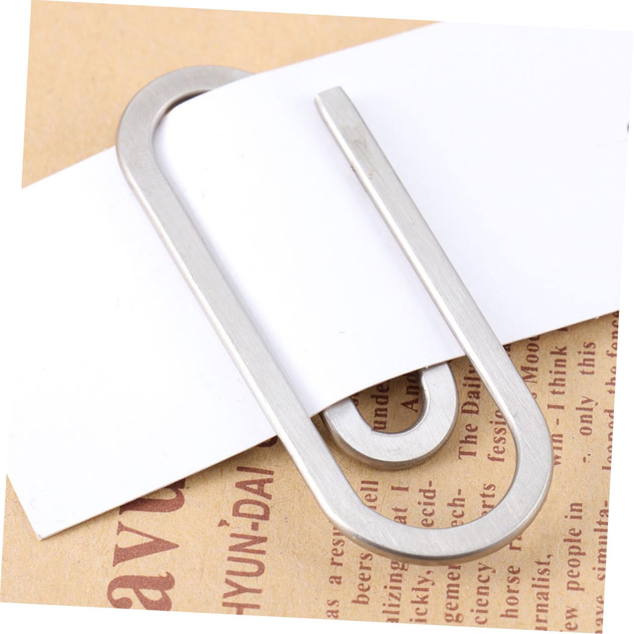 OSALADI 5 Set Portafoglio Carta Clip Raccoglitore File Colorato Graffetta Per Fogli Fermasoldi in Metallo Graffetta Per Ufficio Piccole Clips Acciaio Inossidabile Argento 3 Pezzi * 5