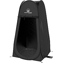 Wakeman Pop Up Changing Tent, 3.3 x 3.3 x 6.2ft, Camping Shower Tent for Portable Toilet Stall or Dressing Room with Carry Bag for Camping, Beach, or Tailgate, Polyester