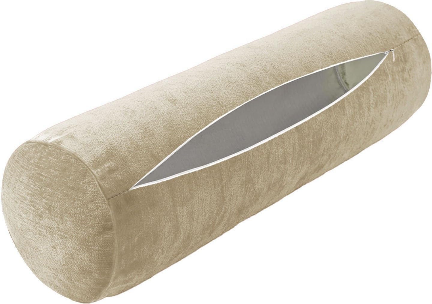 Neck Roll Pillow Case Cover Only - Cervical Pillowcovers with Zipper Cylinder Soft Bolster Pillowcases for Cylindrical Cushion(3,2pcs:80x12cm/31x5")