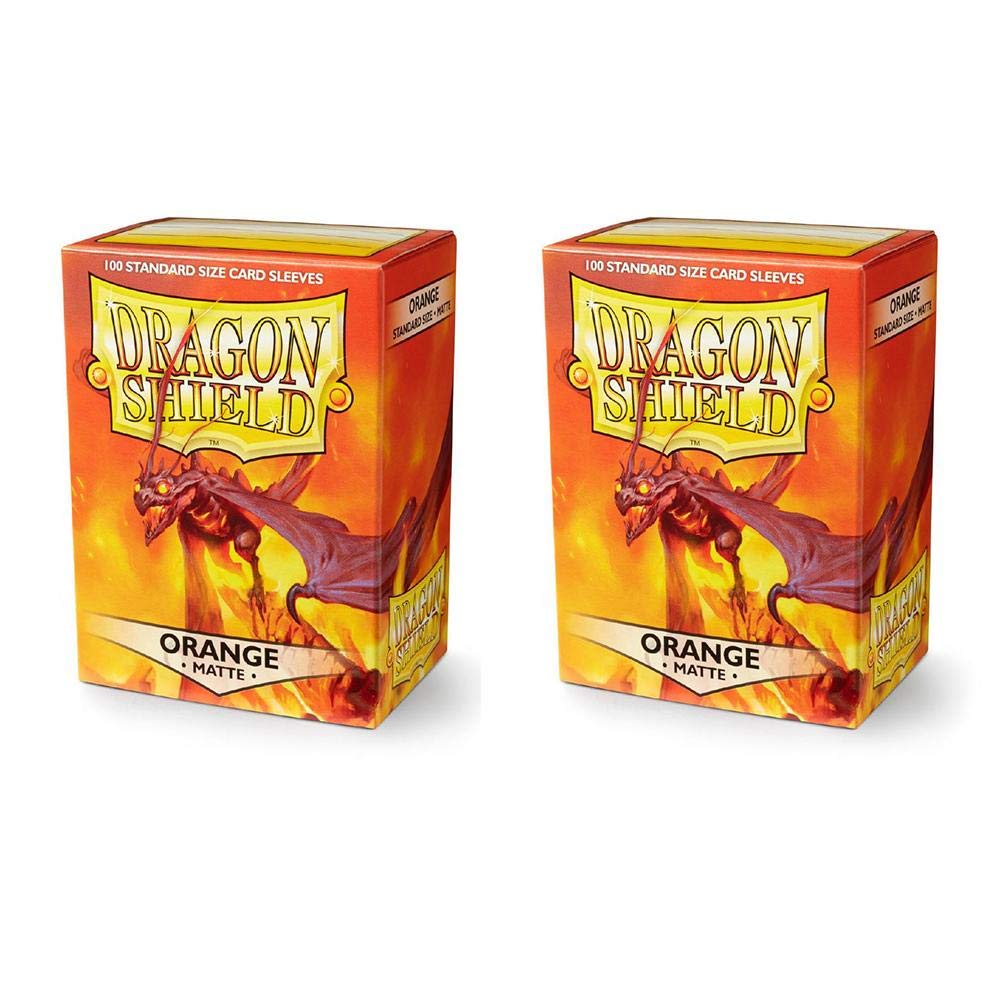 Unbekannt Dragon Shield Mat, Orange Card Films, Card Sleeves - for Trading Cards Such as Pokemon Magic - Standard Size