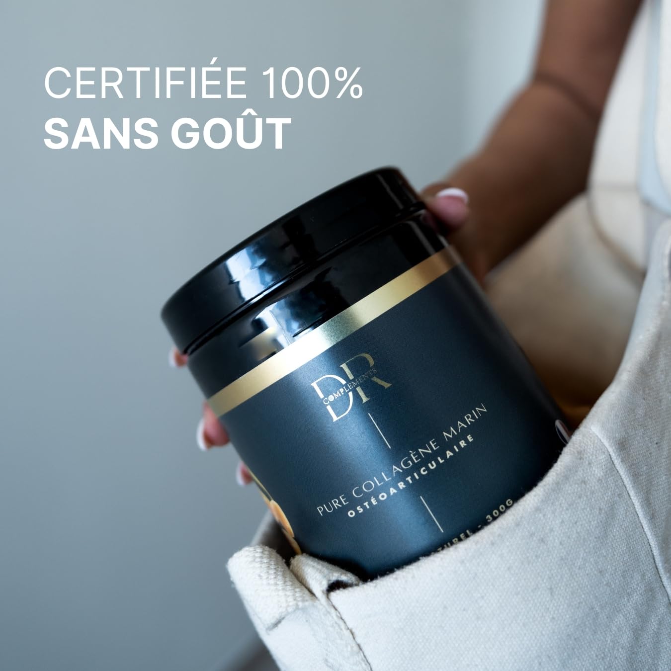 Collagène Marin Pur en Poudre – Haute Qualité – Sans Additifs, Sans Sucre, Goût Neutre – 300 g – Dr Complément