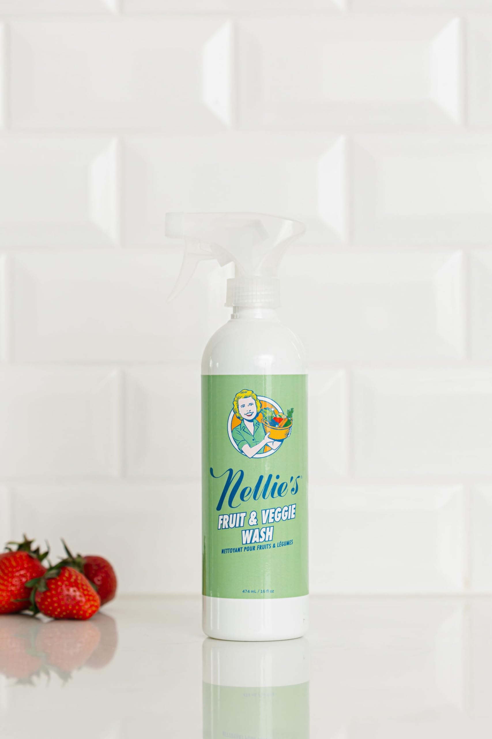 Nellie's Mycie owoców i warzyw - bezzapachowe i bez smaku, bezglutenowe, wegańskie, biodegradowalne, wykonane bez bi-produktów zwierzęcych