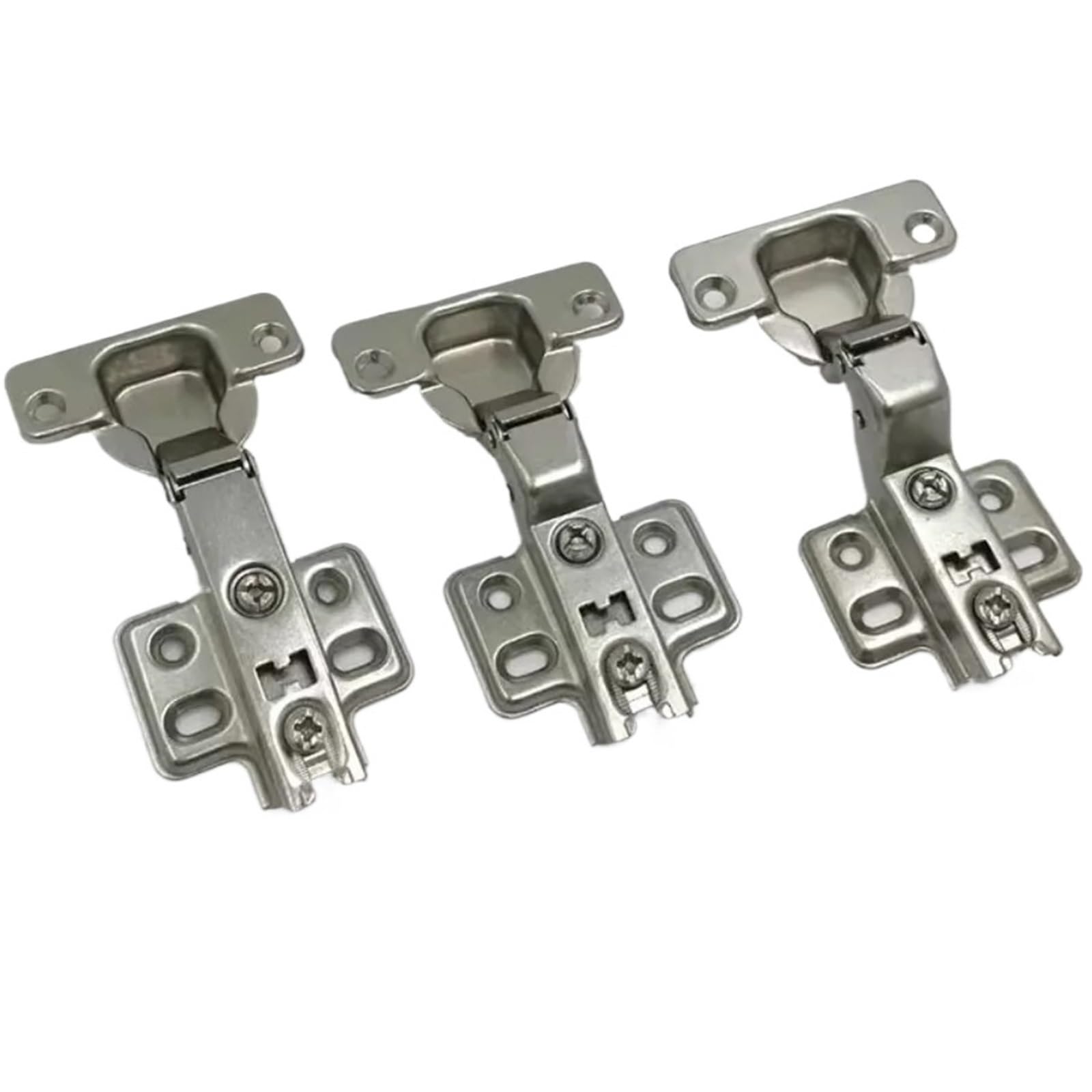 Kdhcvkz Springless Hinge 10Pcs Rebound Springless Cabinet Hinges Door Hinges(,Half Overlay)