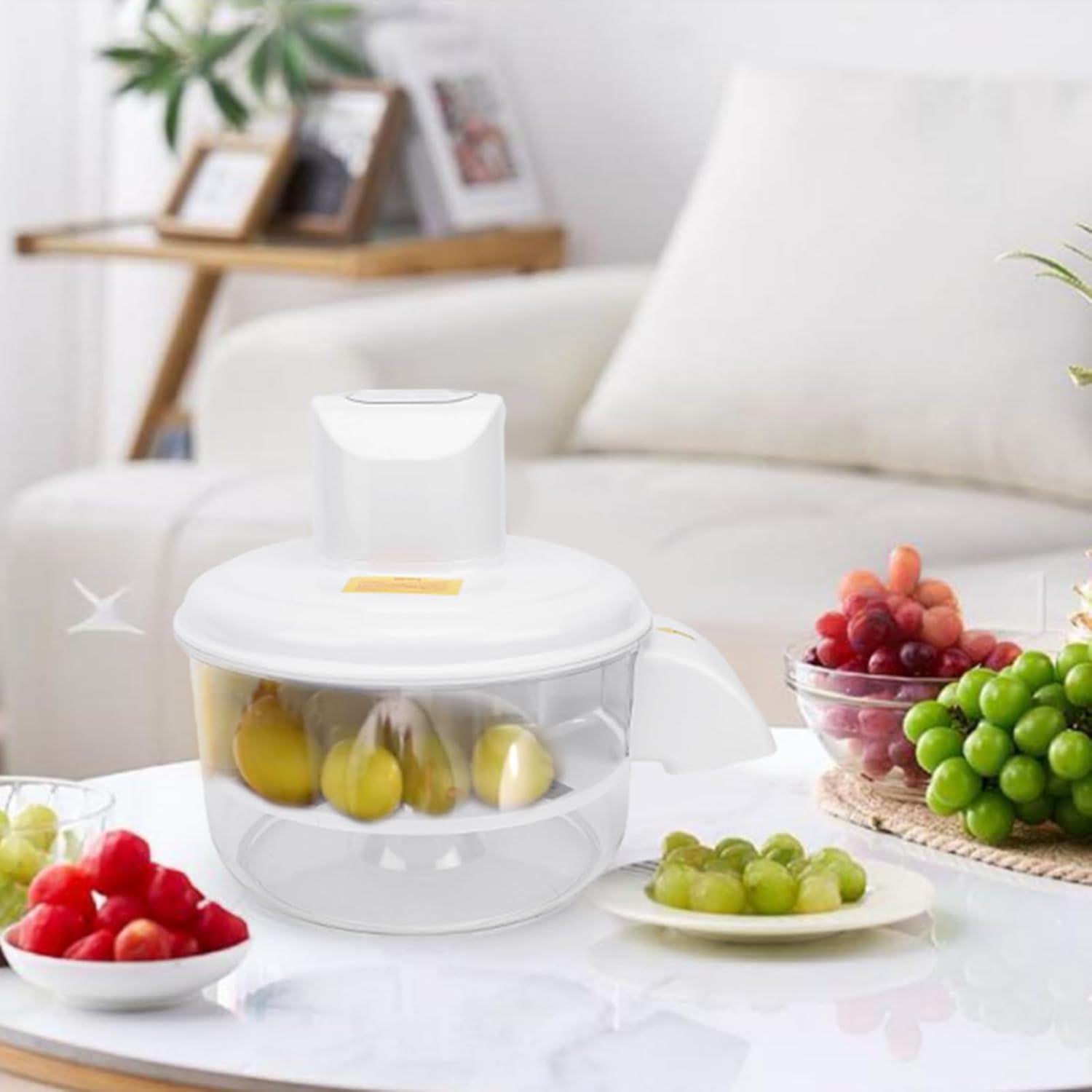 AUNMAS Automatic Grape Peeler, Electric Fruit Peeling Machine for Grapes Cherry Tomato Portable for Home Kitchen Commercial Use