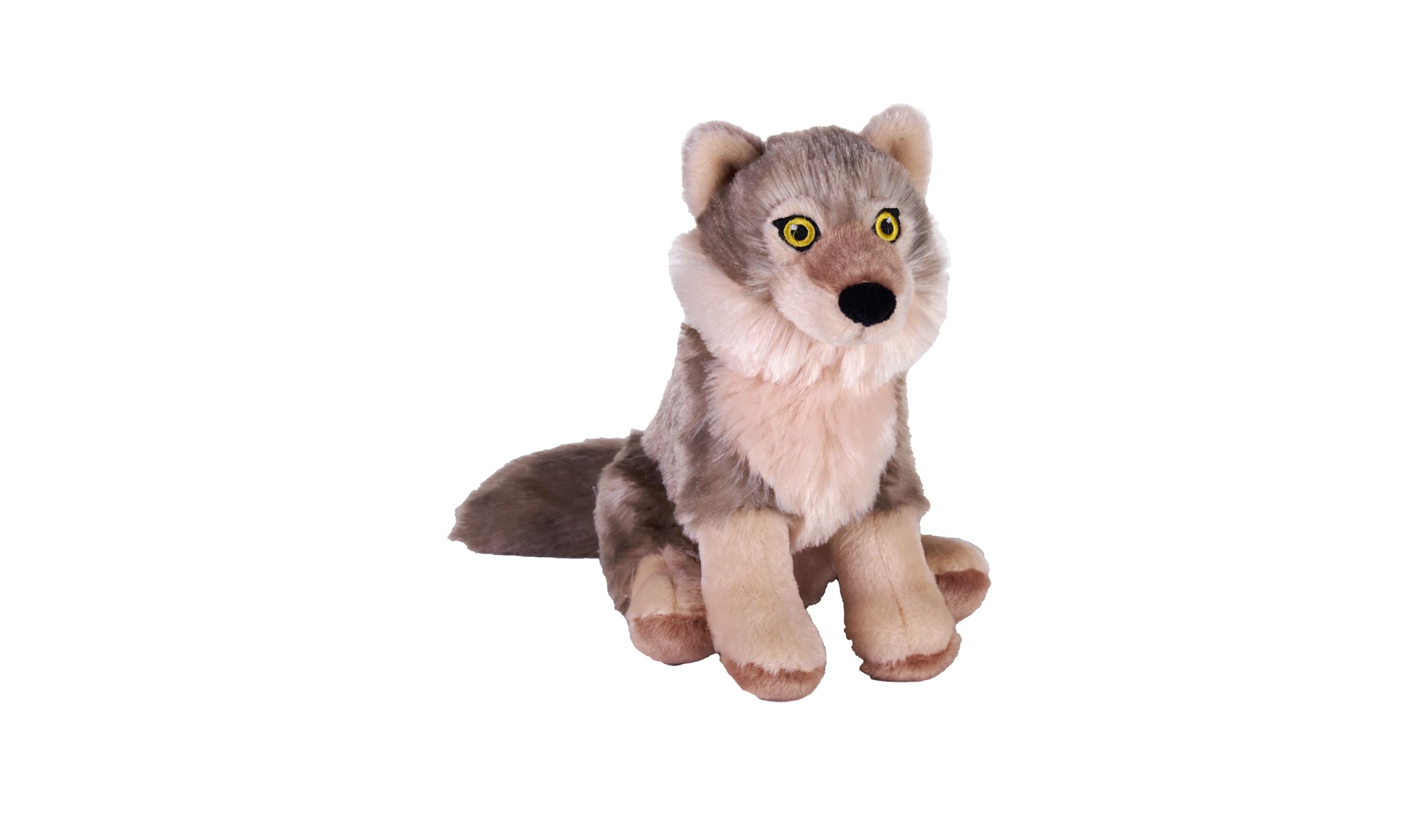 Wild Republic Cuddlekins Eco Mini Wolf, Stuffed Animal, 8 Inches, Plush Toy, Fill is Spun Recycled Water Bottles, Eco Friendly