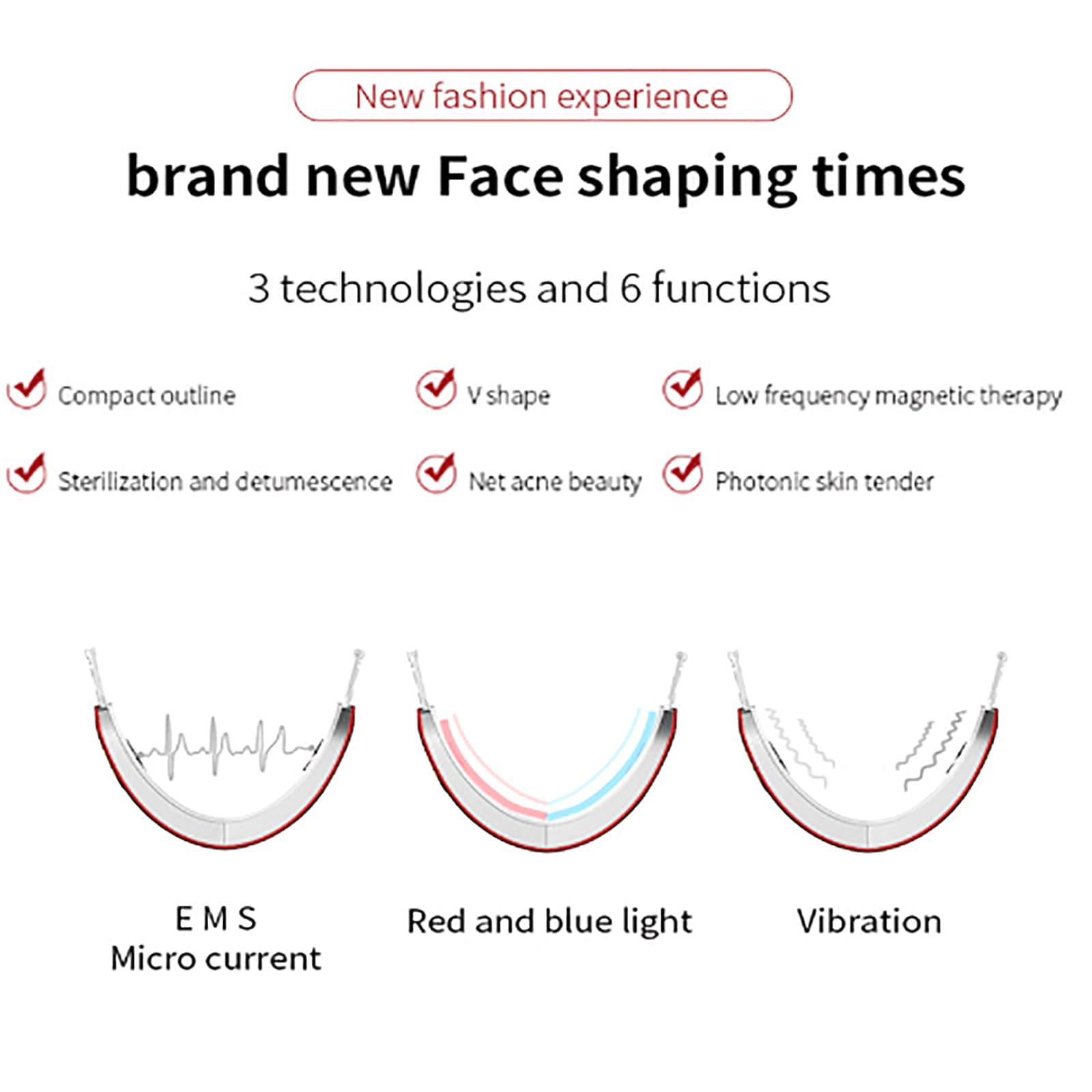 ERICAT Dispositivo De Adelgazamiento Facial, Máquina Reductora De Papada con Mando a Distancia Y Pantalla De Visualización, 6 Modos Y Niveles De Intensidad Ajustables, para Oficinas, Hogares