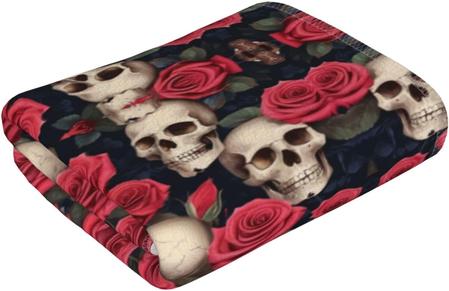 Rose and Skull Print Hand Towels for Kitchen, Decorative Bathroom Towels Decor Farmhouse Cute for Men Women Gifts