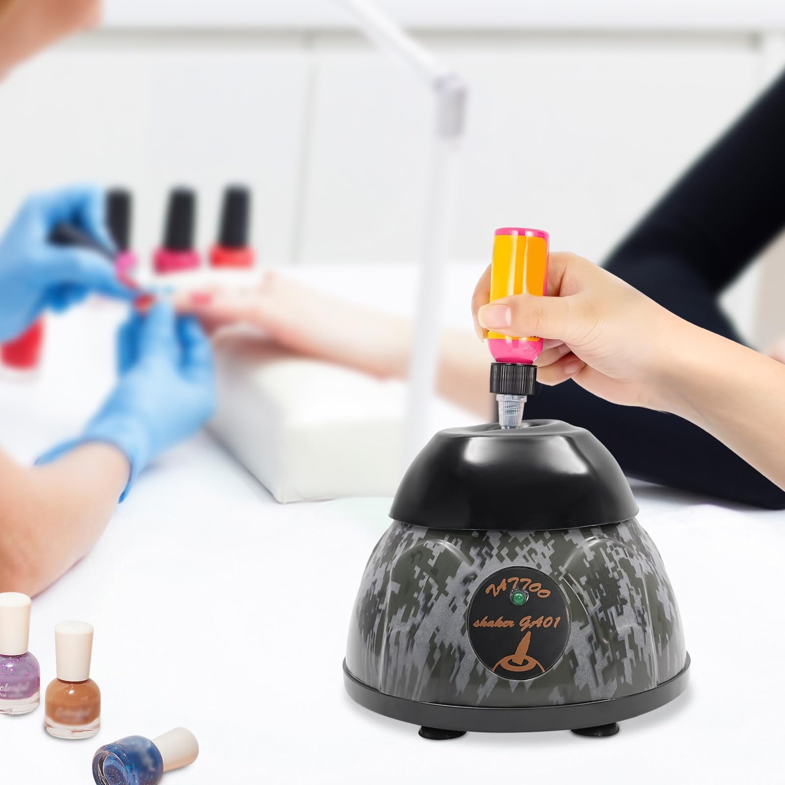 Mini Vortex Mixer, 5200rpm Camouflage Vortex Mischer, Elektrischer Lab Schüttler Farbmischer für Reagenzglas, Paint Shaker für Tinte, Wimpernkleber und Nagellackschüttler