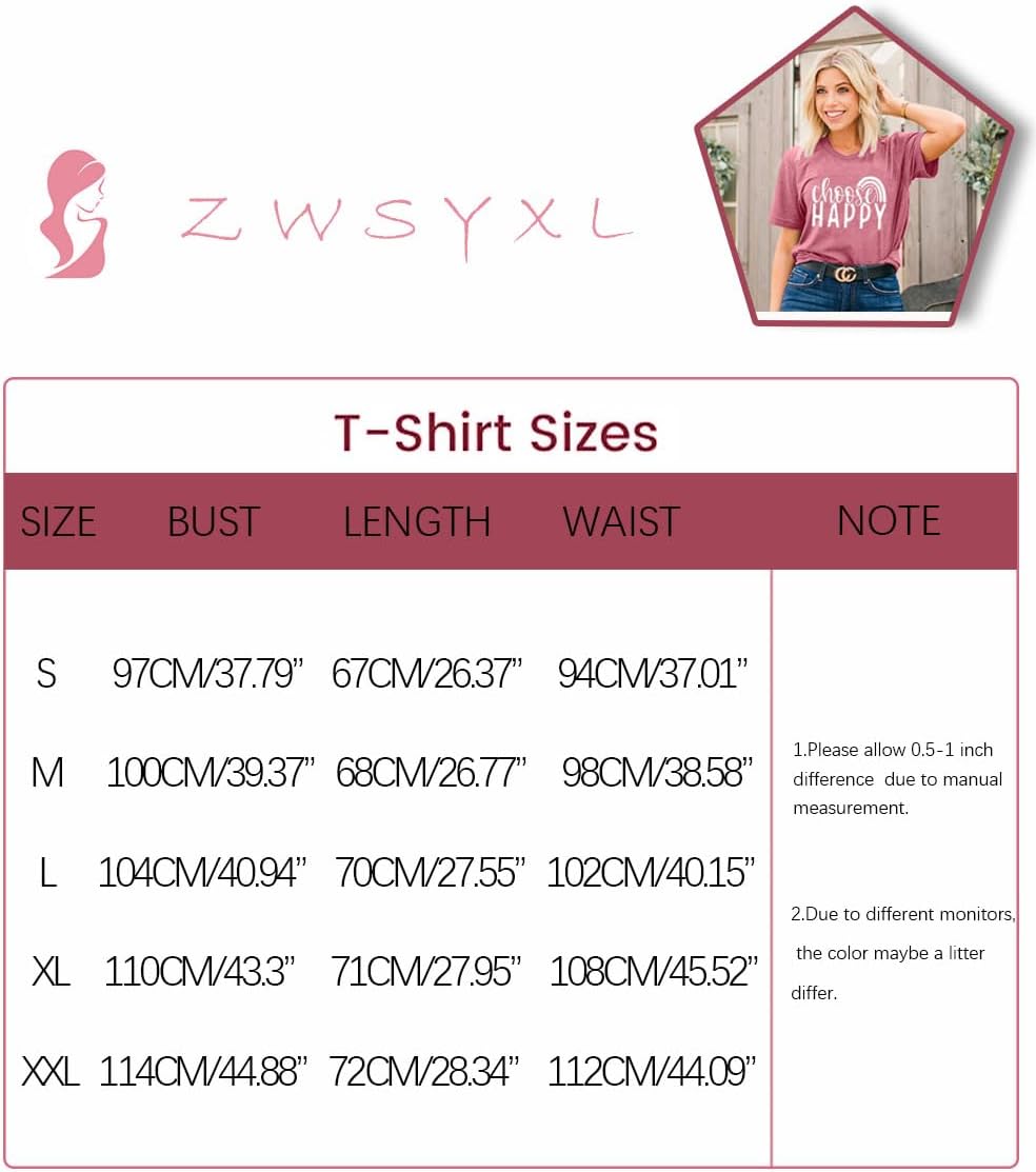 Women Choose Happy T Shirt Funny Cute Graphic Tee Blessed Tshirt Inspirational Short Sleeve Summer Casual Tops - Image 7