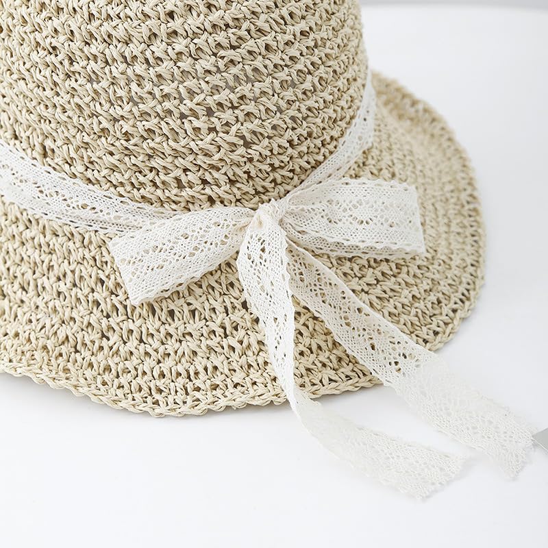 Sombrero de Verano para Mujer,ala Ancha,con Protección UV,Transpirable,para Playa,para Exteriores,Vacaciones y Viajes