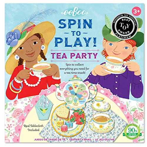 eeBoo Tea Party Spinner Game Social Skills Game Ages 3+ 2-4 Players