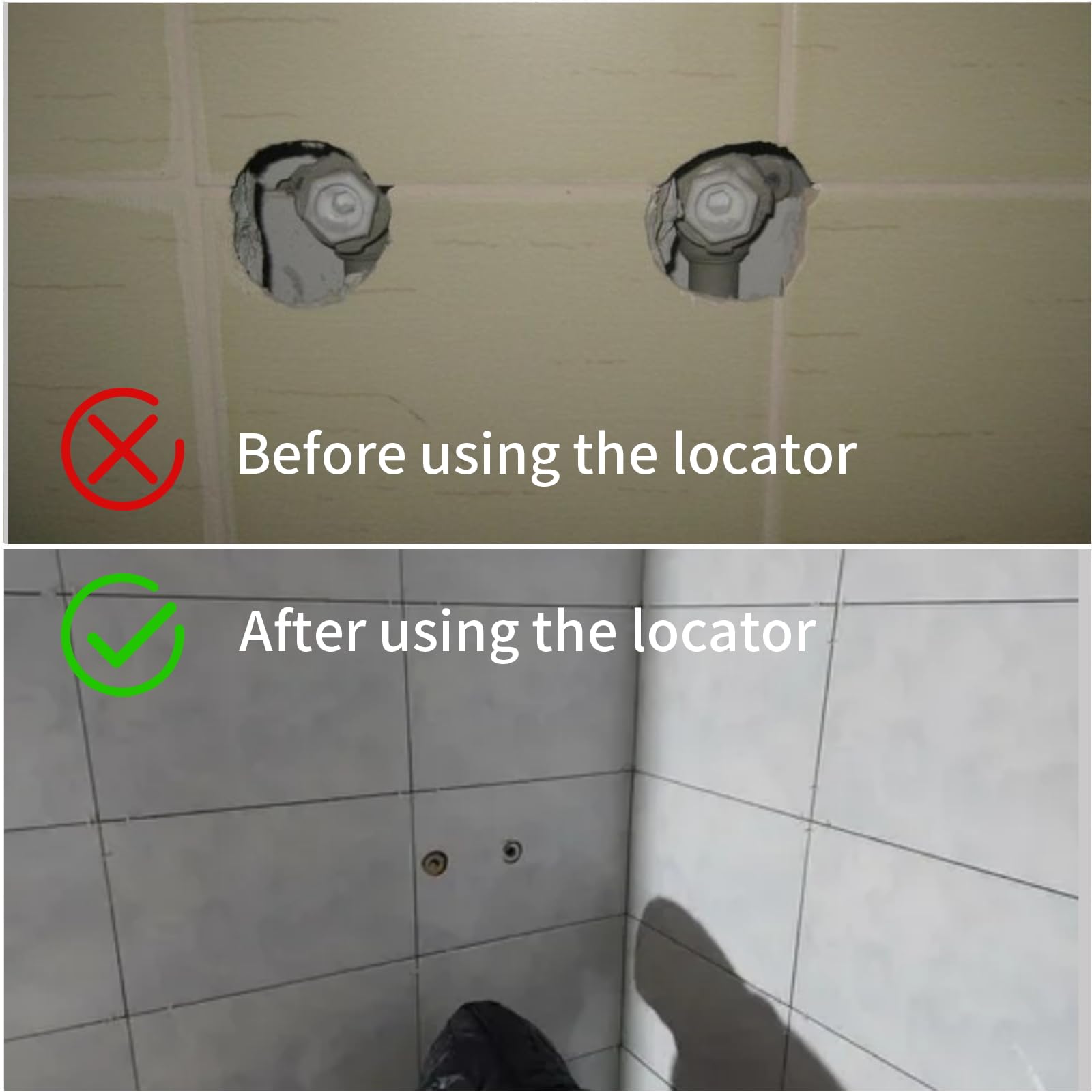 Localizzatore di Fori Per Piastrelle in Ceramica, tile tracker,Misuratore Piastrelle Righello Di Misurazione, Localizzatore di Fori Regolabili Per Architettura,Lavorazione del Legno(400 Mm)