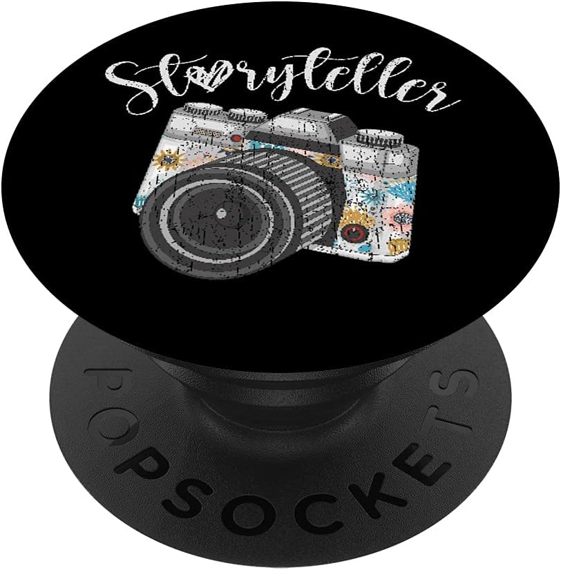 Storyteller Camera Funny Photographer Graphic PopSockets Swappable PopGrip