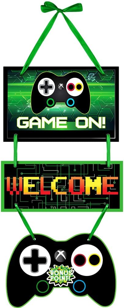 Video Game Party Supplies Gaming Party Door Decorations For Boy Gamer Birthday Game Over On Party Favor