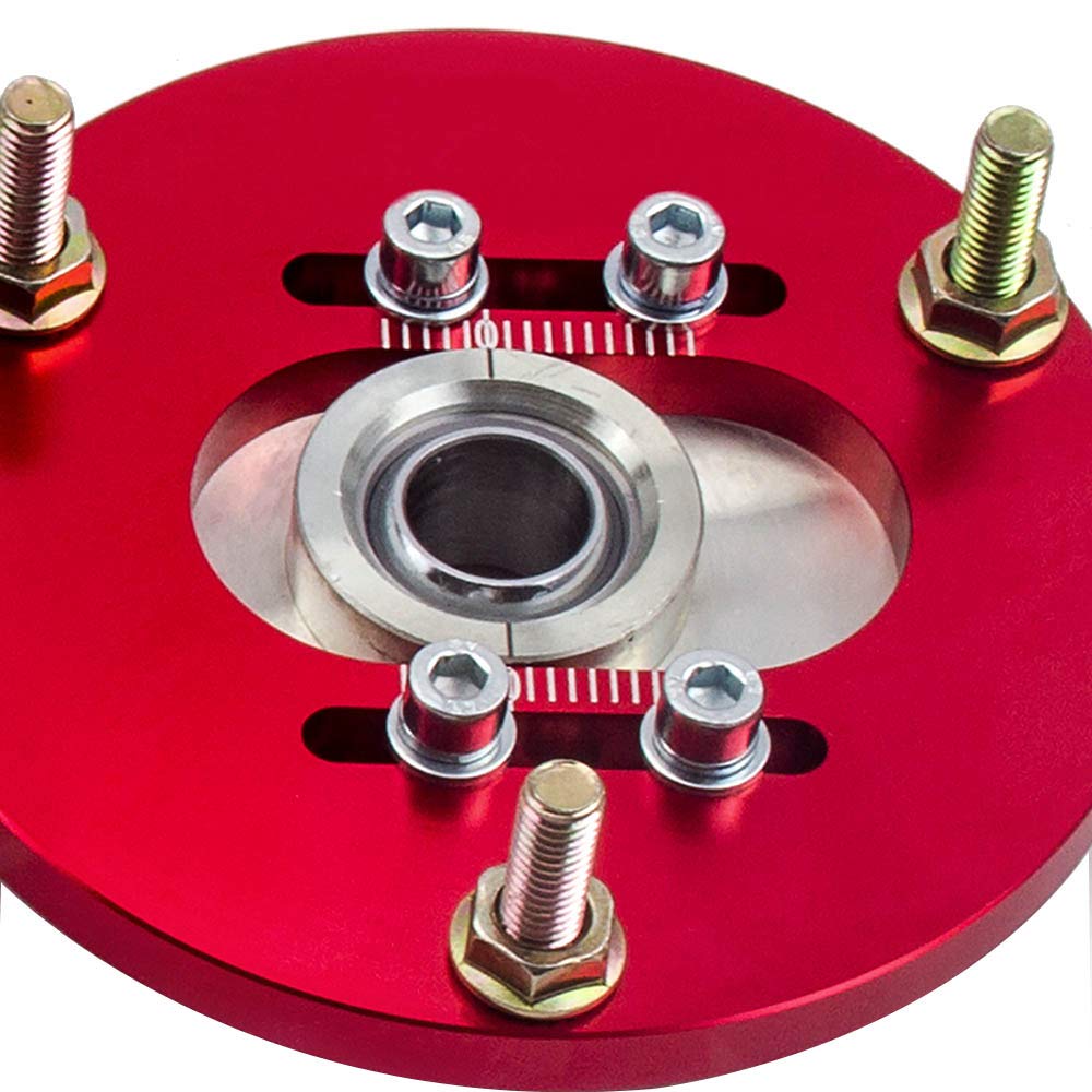 Piastre Camber Regolabili MaXpeedingrods Per BMW E36 - Rosso, Per Sospensioni Coilover Anteriori - Foto 6