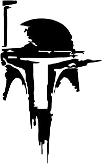 Star Wars Boba Fett Helmet V2, White, 6 Inch, Die Cut Vinyl Decal, For Windows, Cars, Trucks, Toolbox, Laptops, Macbook-virtually Any Hard Smooth Surface