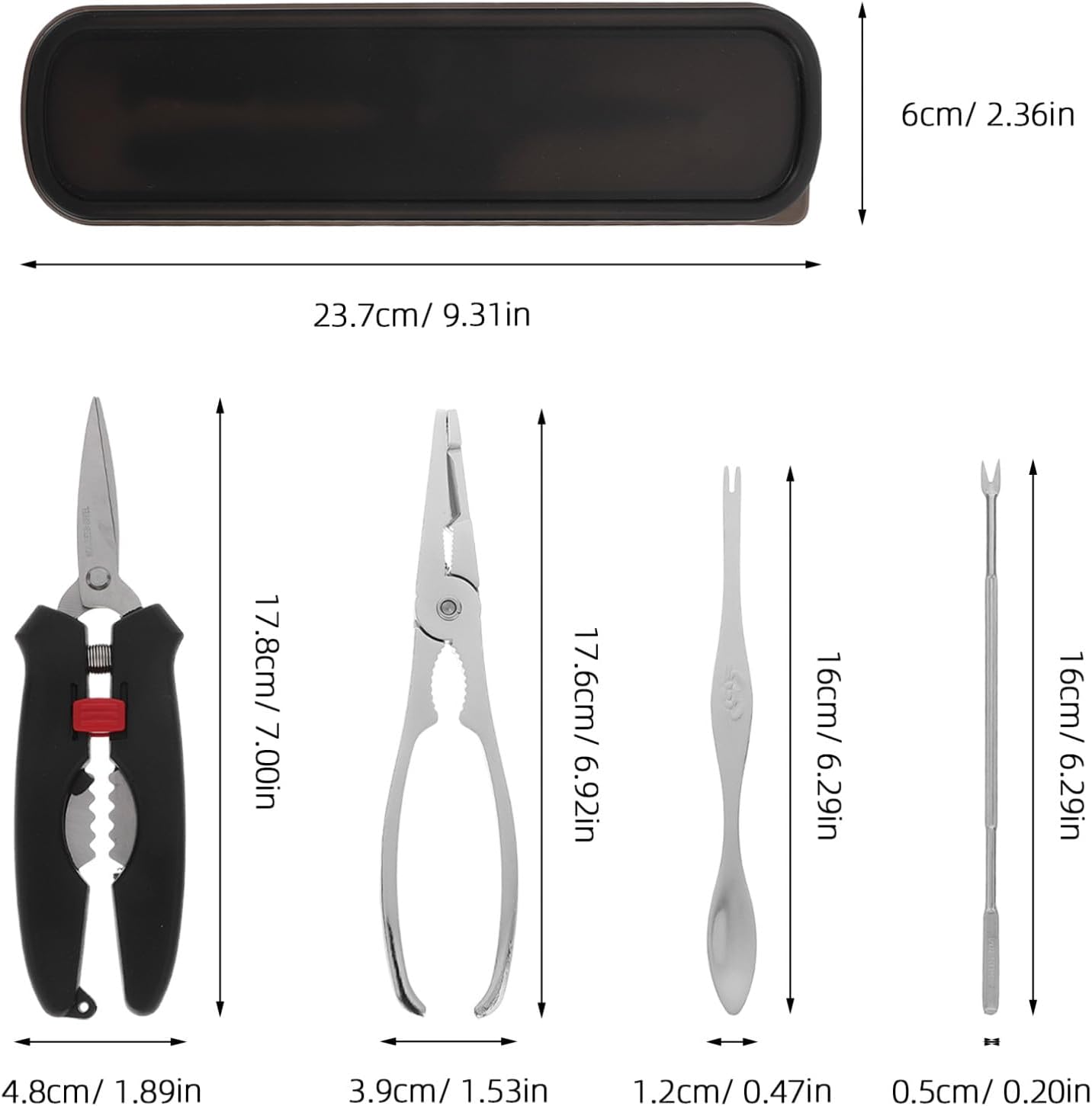 12pcs Lobster Crackers and Tools: Crab Leg Tools Set Includes Stainless Steel Crab Cracker Seafood Scissors and Seafood Forks for Shellfish Eating