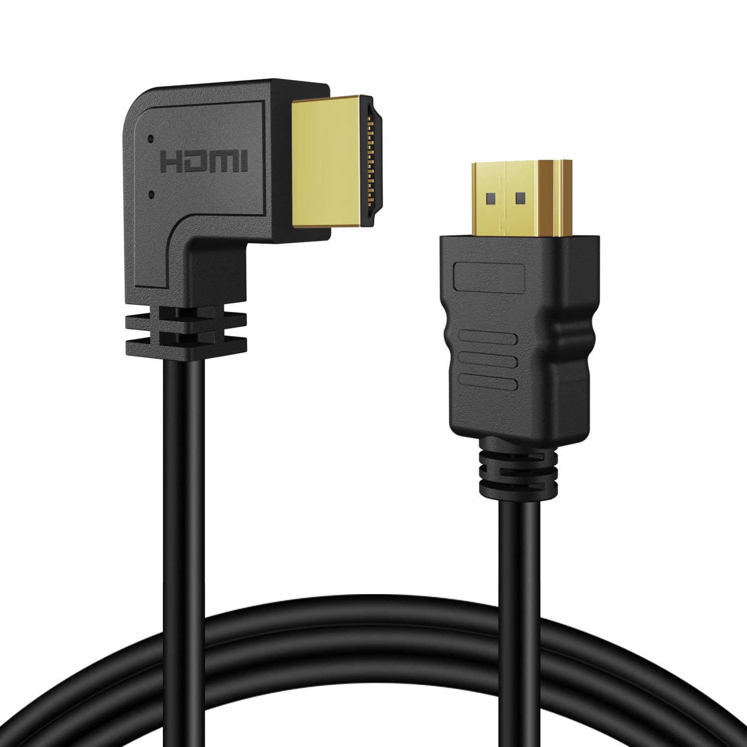 TNP Right Angle HDMI Cable showing both ends, one straight and one 90-degree angled.