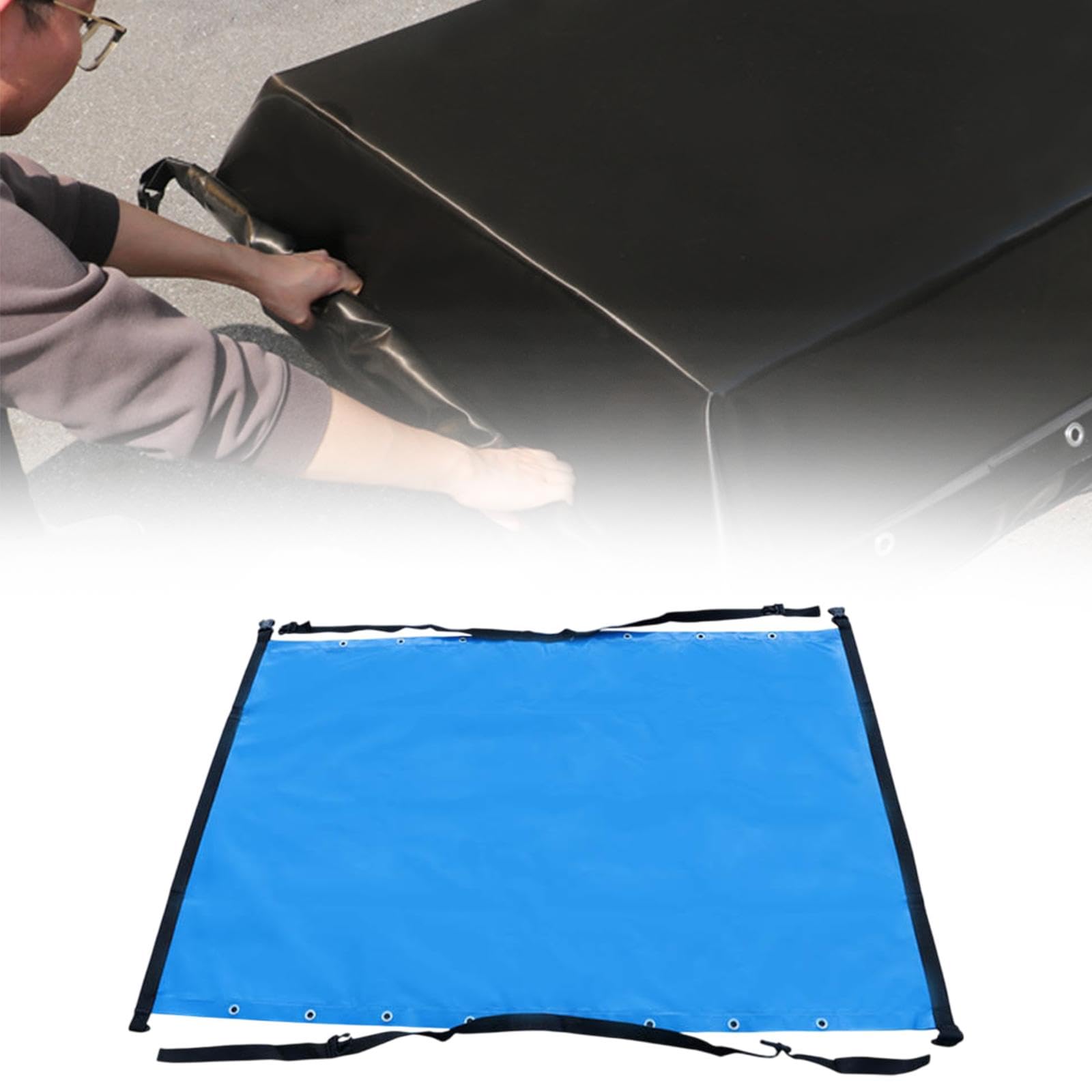 YIJU Car Rooftop Bag Luggage Storage Travel Camping Weather Resistant Spacious Capacity Versatile Travel Accessories, Blue