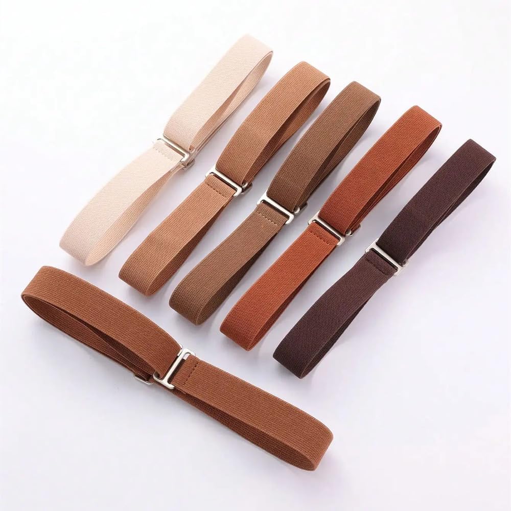 1pc Women's Elastic Comfortable Adjustable One Size Anti Slip Pants Belt Fits Most