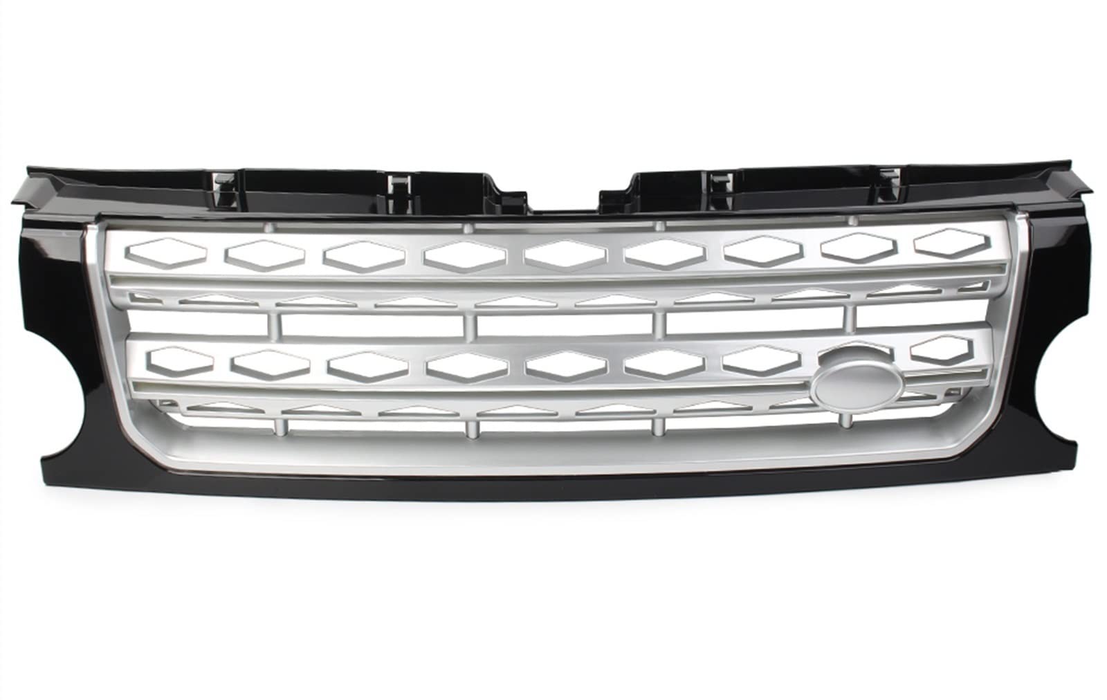 Front Grill Car ABS Front Grille Bumper Mesh Grill For Discovery III LR3 2005-2009 L319 Grille Front (Color : Silver)