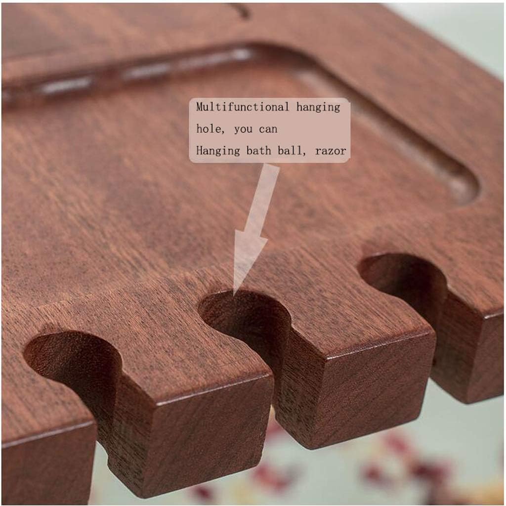 Tray Wood Bathtub Caddy Tray Stretch Bathtub Tray Rack with Tablet Holder Extending Sides Wine Glass Holder Rack Non-Slip Bathroom Rack Organizer (Color : A)