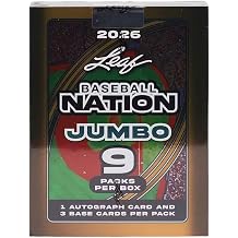 2026 Leaf Baseball Nation Hobby Jumbo Trading Card Box 9 Autographs Per Jumbo Box