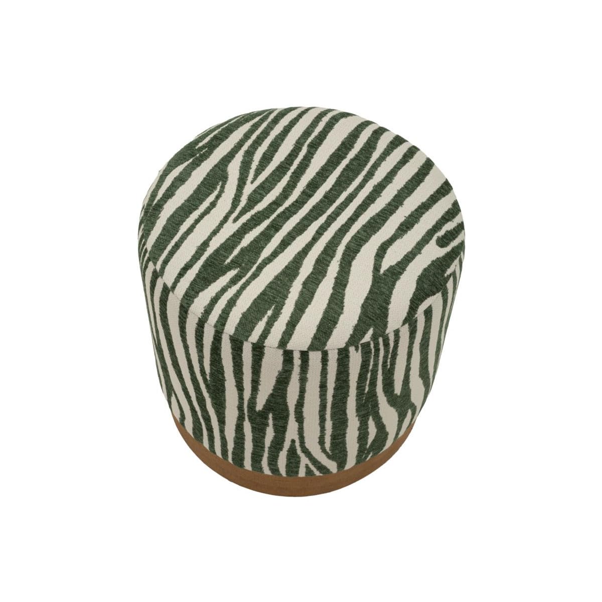 Paris Prix Pouf Imprimé Zèbre Savana 40cm Vert