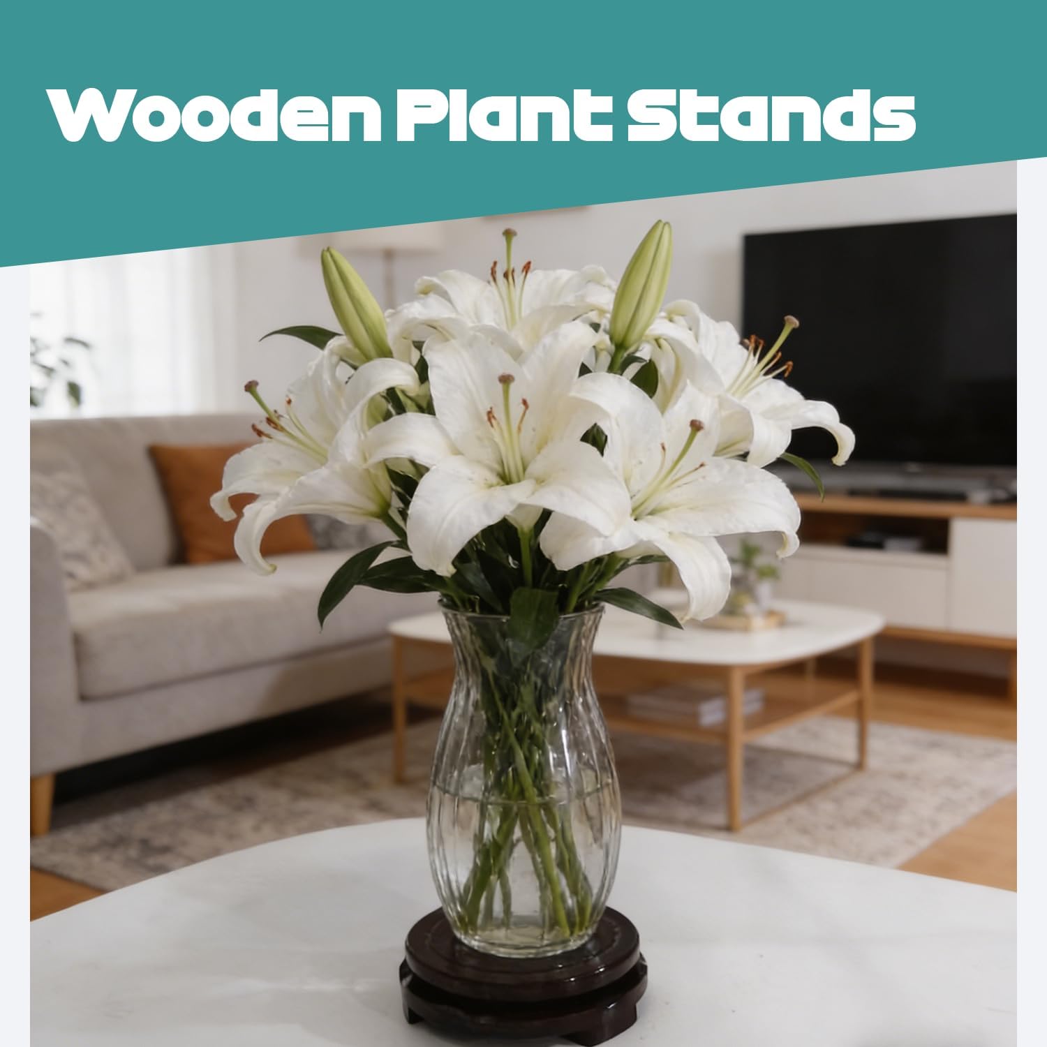 2Pcs Wood Plant Stand Rotating,Vase Stand,Table Lamp Base,6.6 Inch Small Chinese Oriental Plant Stand,Bonsai Stand,Lamp Riser,Round Display Stand for Fishbowl Flower Pot Indoor