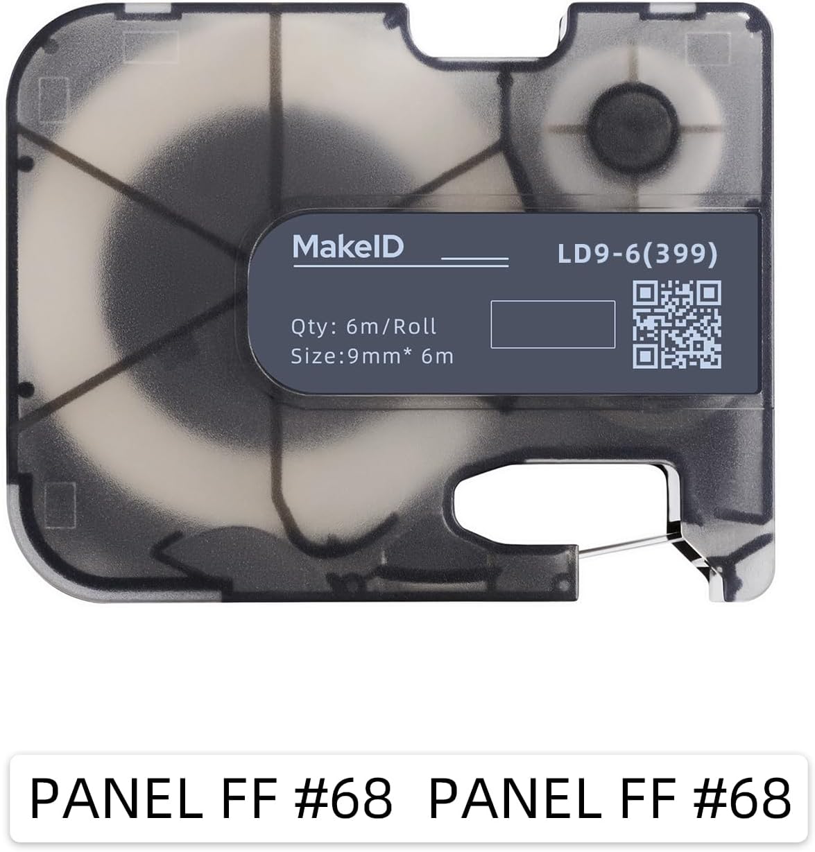 MakeID Multi-Purpose Nylon Labels with Ribbon for P31 Industrial Label Maker - Versatile Continuous Labels for Wire Marking, General ID, Laboratory, and DataCom, 0.35" W, 19.68ft/Roll