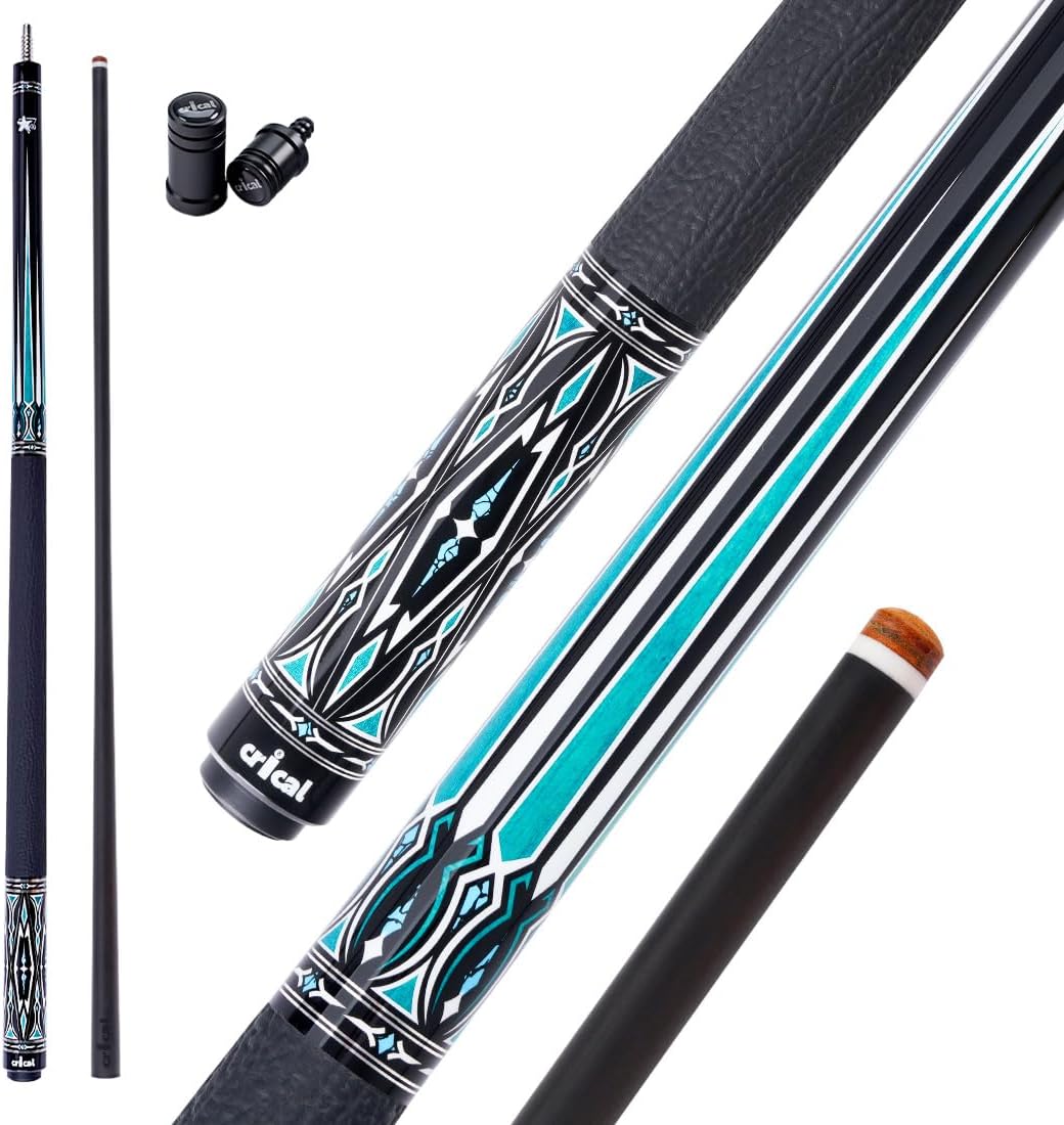 CRICAL CXD Carbon Fiber Pool Cue Stick - Low Deflection Pro Taper Shaft, 12.5mm Tip for Tournament Precision & Control