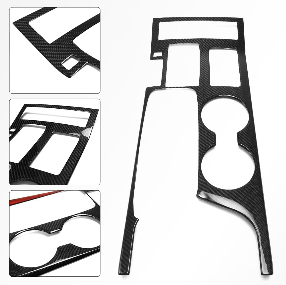 Jogon Carbon Fiber Gear Shift Panel Cover Trim for Lexus is IS300 IS350 IS500 F Sport 2021 2022 2023 2024 2025 Console Water Cup Holder Decorative Frame