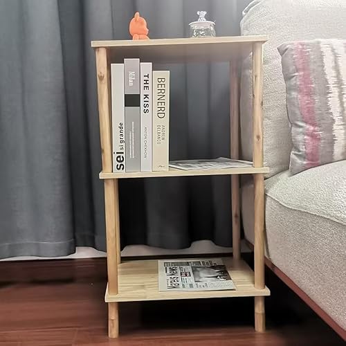 Miniatura 5 de (3er piso) Pequeña mesa de noche de café de madera maciza, mesa de sala de estar, mesa de centro de madera maciza, dormitorio de oficina, espacio