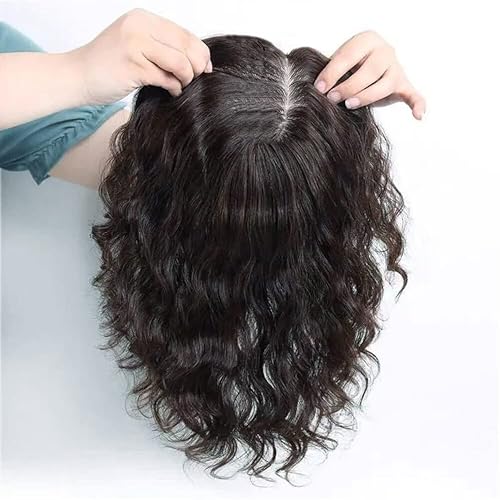 Miniatura 8 de 100 % cabello humano sin pegamento, extensiones de frente rizadas, 5.1 x 5.1 in, repuesto de peluca para mujeres con cabello fino (7.9 inparte