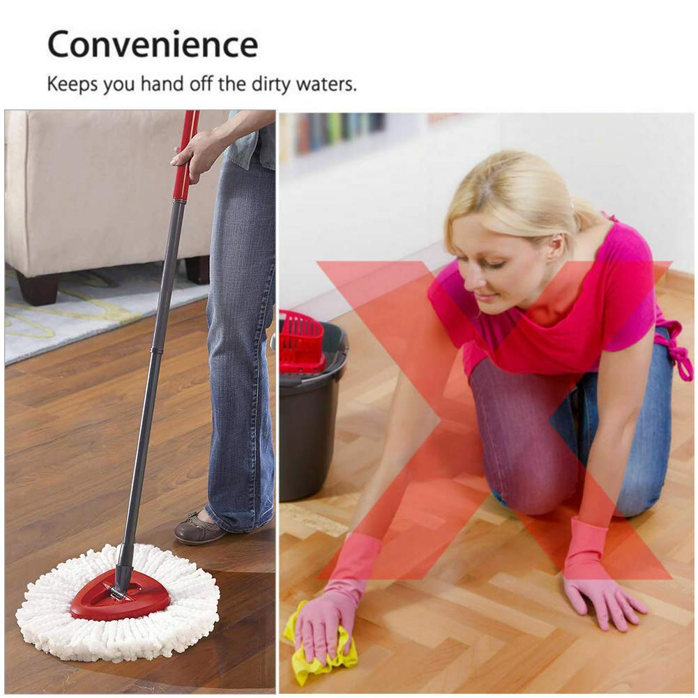 Zamienna głowica mopa z mikrofibry do mopa Easy Wring & Clean Twist Disc / Clean Spin mopa, mopa do podłogi, mopa Turbo Mop (3 szt.)