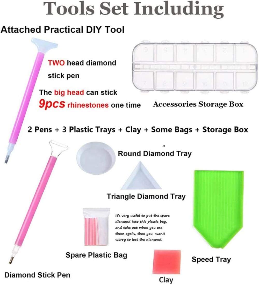 30X40cm Kit Complet De Peinture Diamants 5D,Excavatrice, Pelle, Engins