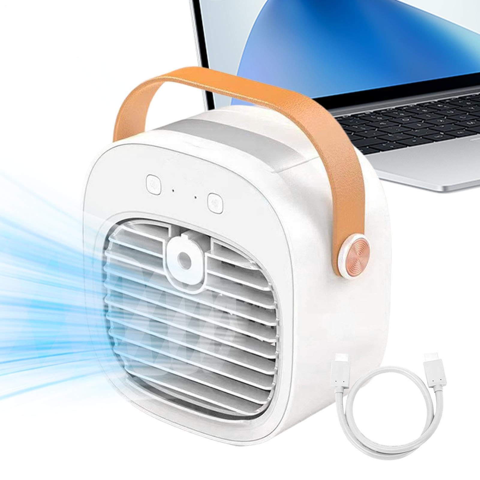 Ventilatore da Scrivania Personale Mini USB Ricaricabile 3 Velocità | Ventilatore Portatile Con Nebulizzazione D'Acqua Per Camera Soggiorno Ufficio Campeggio Viaggio